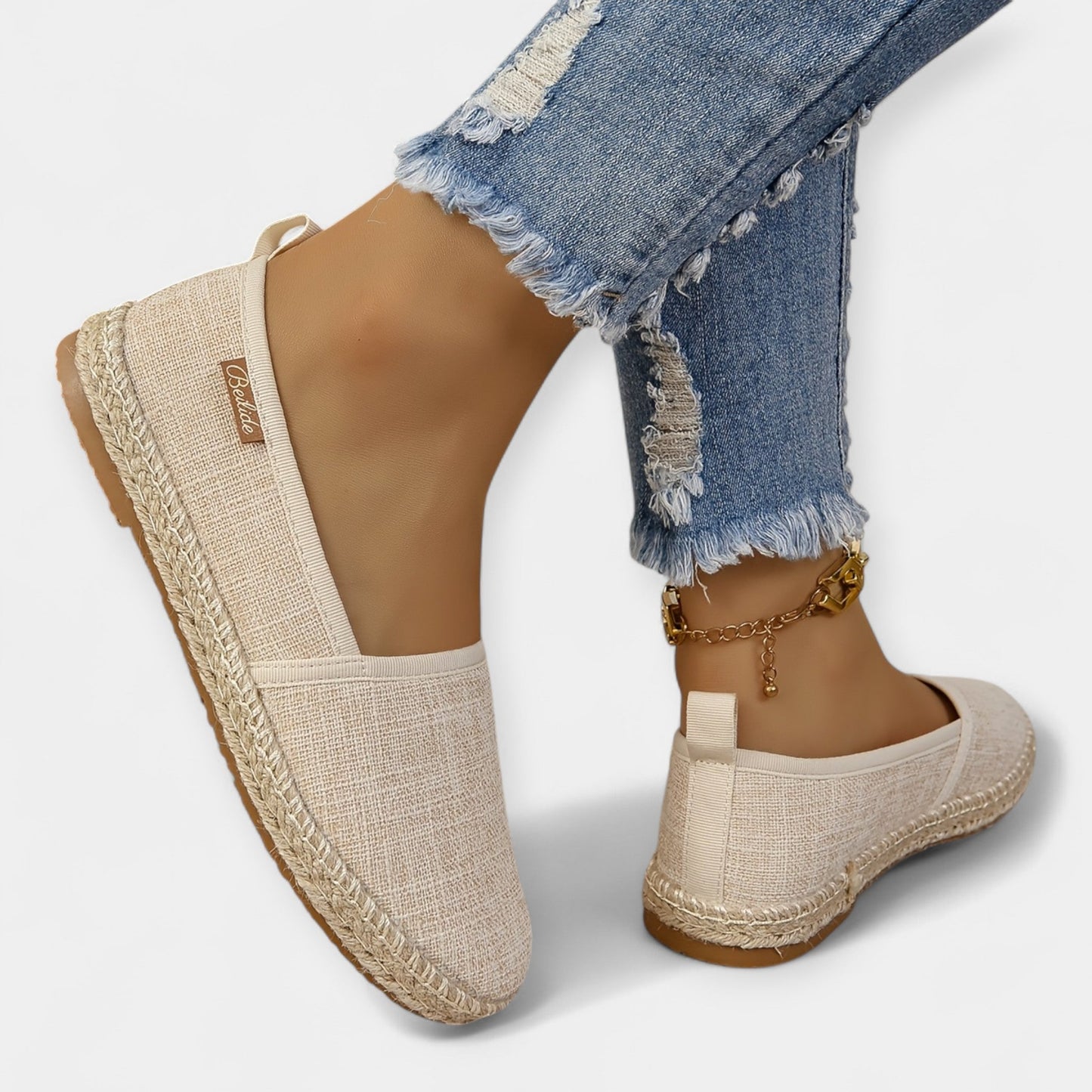 Karolína Sophisticated Linen Slip-On Sneakers Everyday