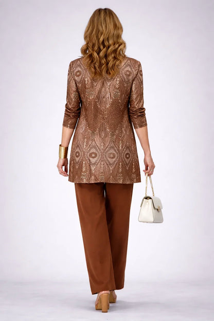 Lillian | Rust Paisley Three-Piece Set