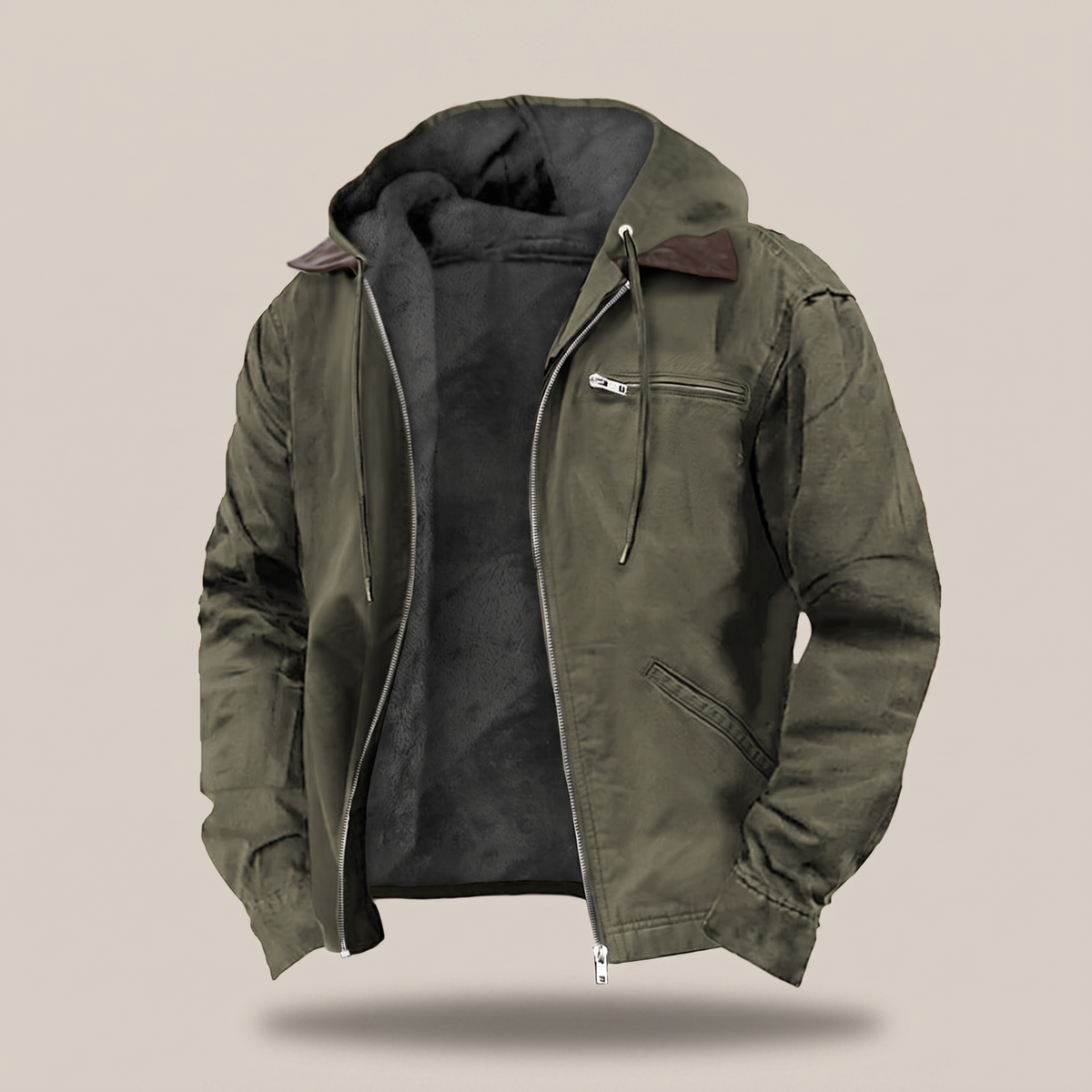 Cillian hooded jacket green