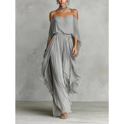 Caoimhe | The Chiffon Off-Shoulder Set