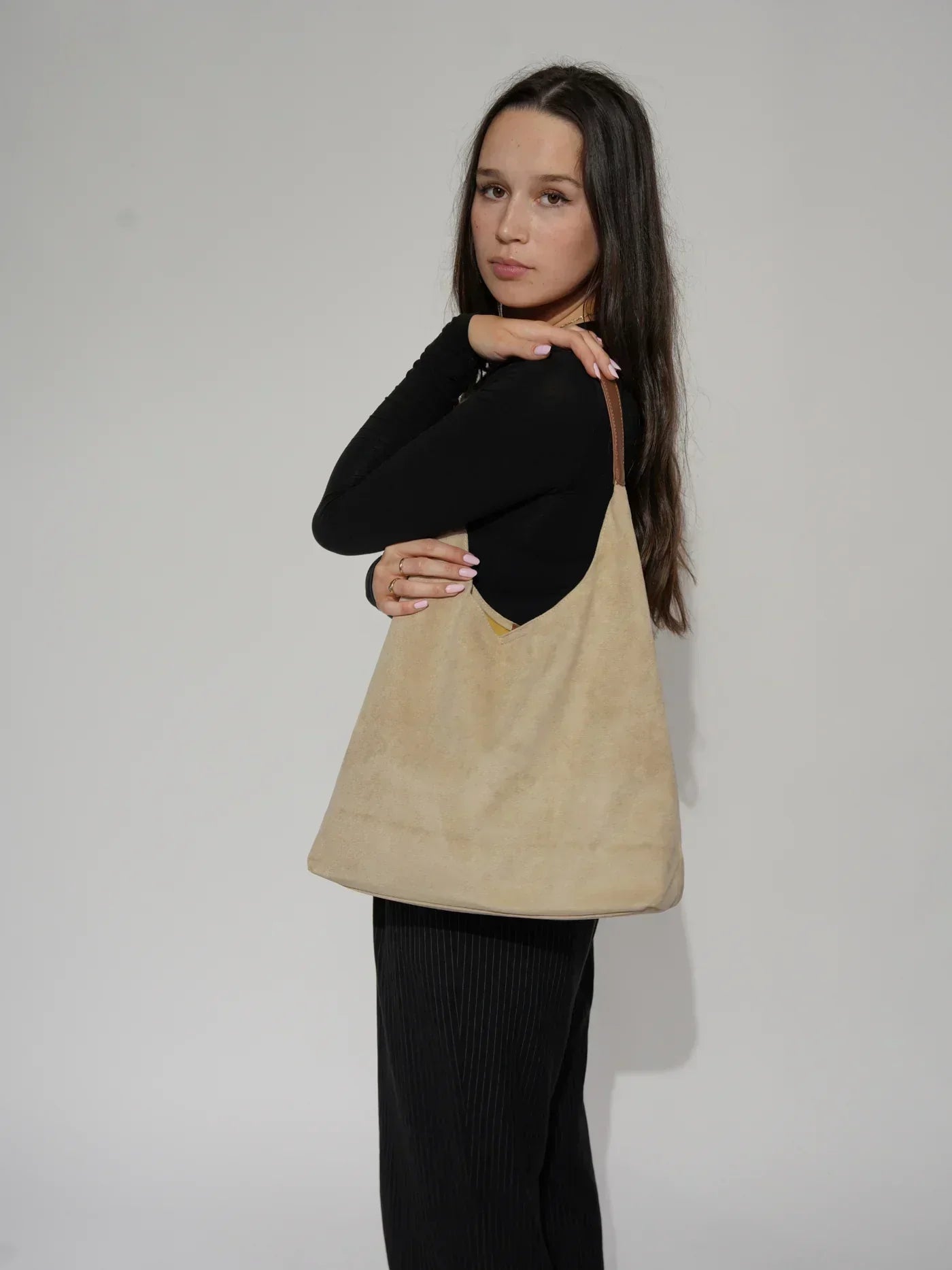 Luna | Suede Bag with Wallet