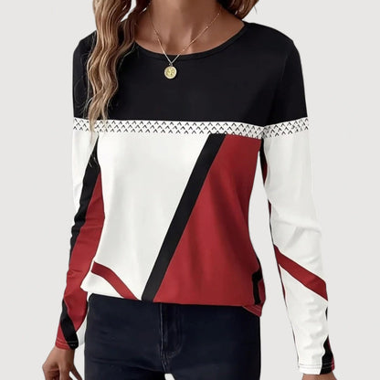 ALYSIA – GEOMETRIC PRINT TOP