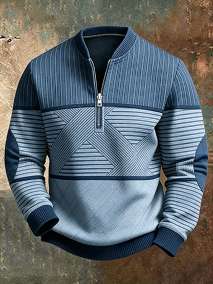 Senan | The Geometric Half-Zip Jumper