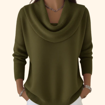 Darcy | Draped Cowl-Neck Sweater
