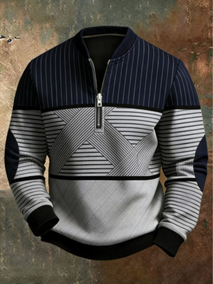 Senan | The Geometric Half-Zip Jumper
