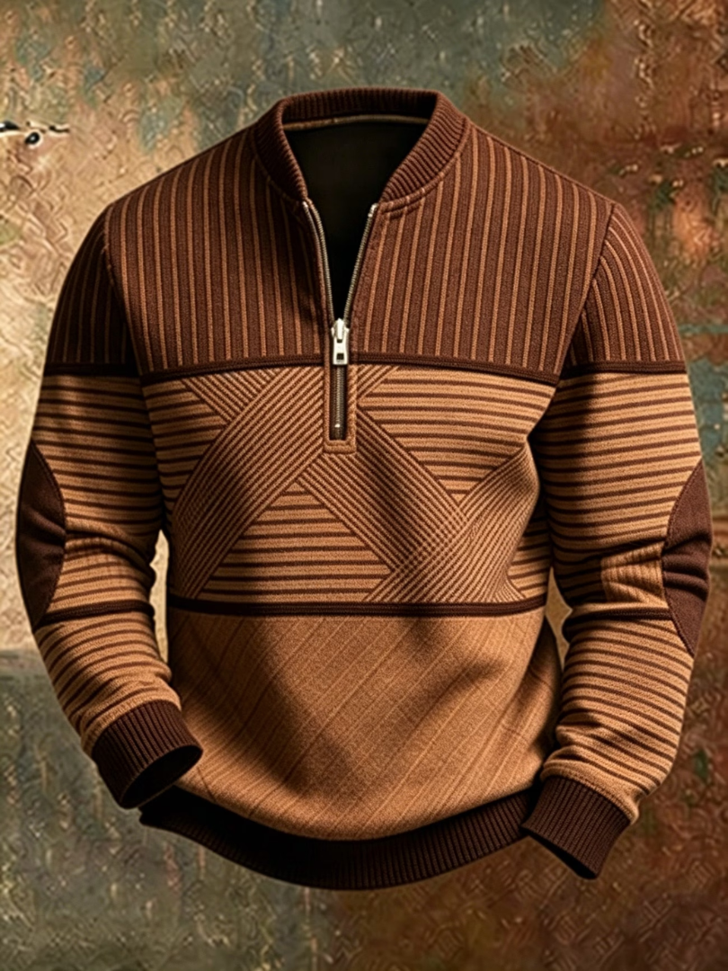 Senan | The Geometric Half-Zip Jumper