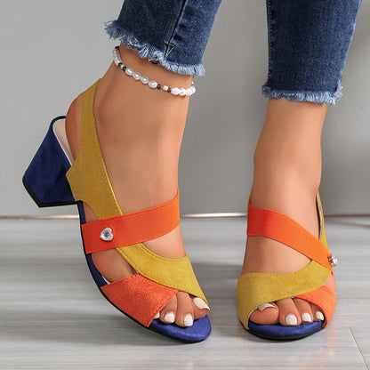 Eimear | The Block Heel Cross Strap Sandal