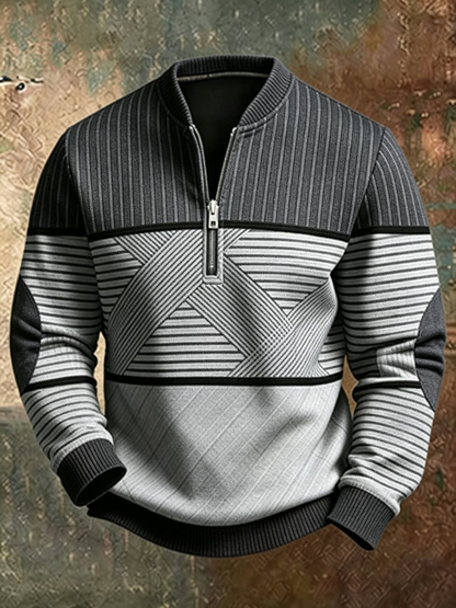 Senan | The Geometric Half-Zip Jumper