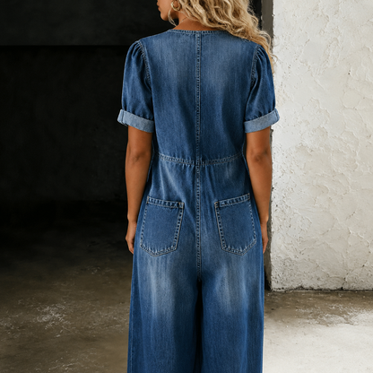 Méabh | The Wide-Leg Denim Jumpsuit