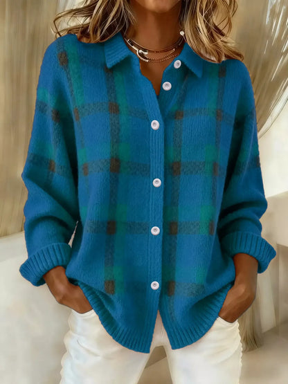 Brígh | The Plaid Knit Cardigan