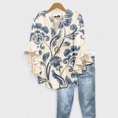 MARIBEL – FLOWY RUFFLE TOP
