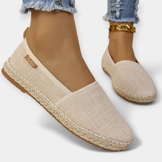Karolína Sophisticated Linen Slip-On Sneakers Everyday