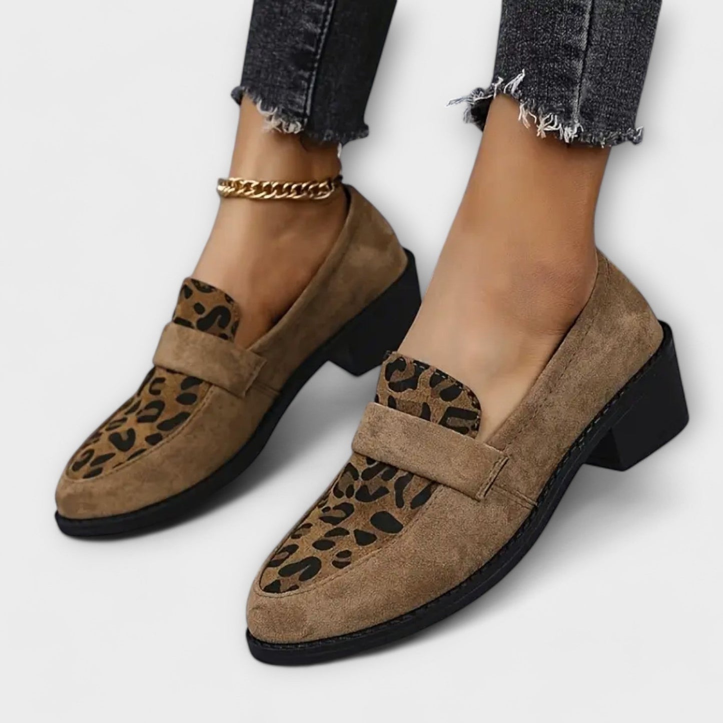 Eva Elegant Leopard Sneakers Comfortable Shock Absorption