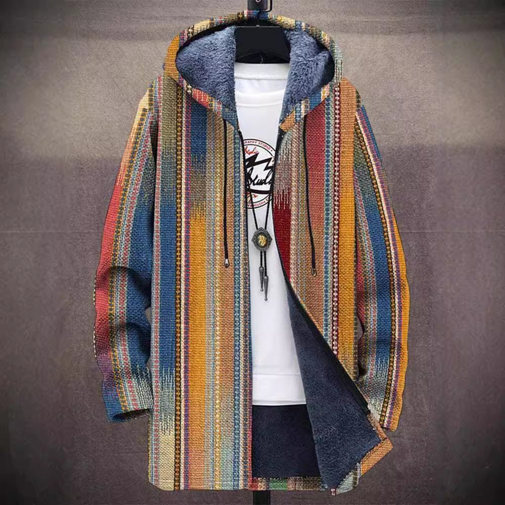 Marigold | Artisan-Patterned Hooded Cardigan