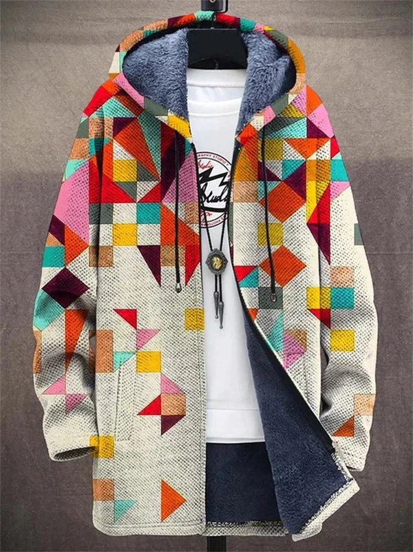 Vivienne | Artful Hooded Cardigan