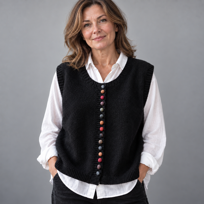Nuala | The Button Knit Vest