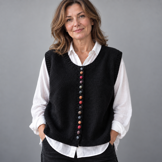 Nuala | The Button Knit Vest