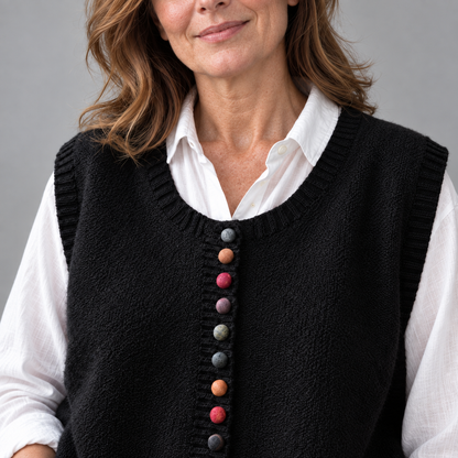Nuala | The Button Knit Vest