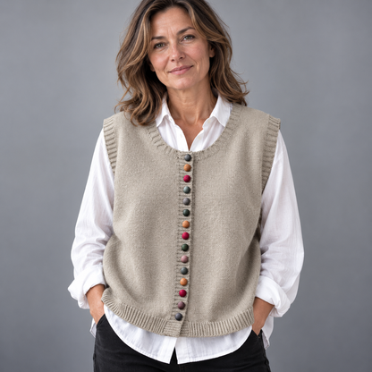 Nuala | The Button Knit Vest