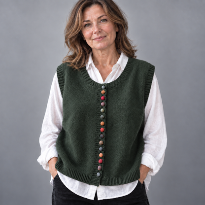 Nuala | The Button Knit Vest