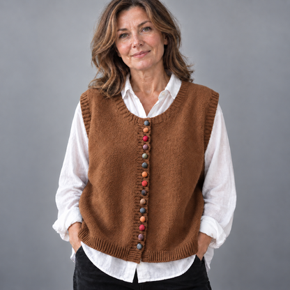 Nuala | The Button Knit Vest