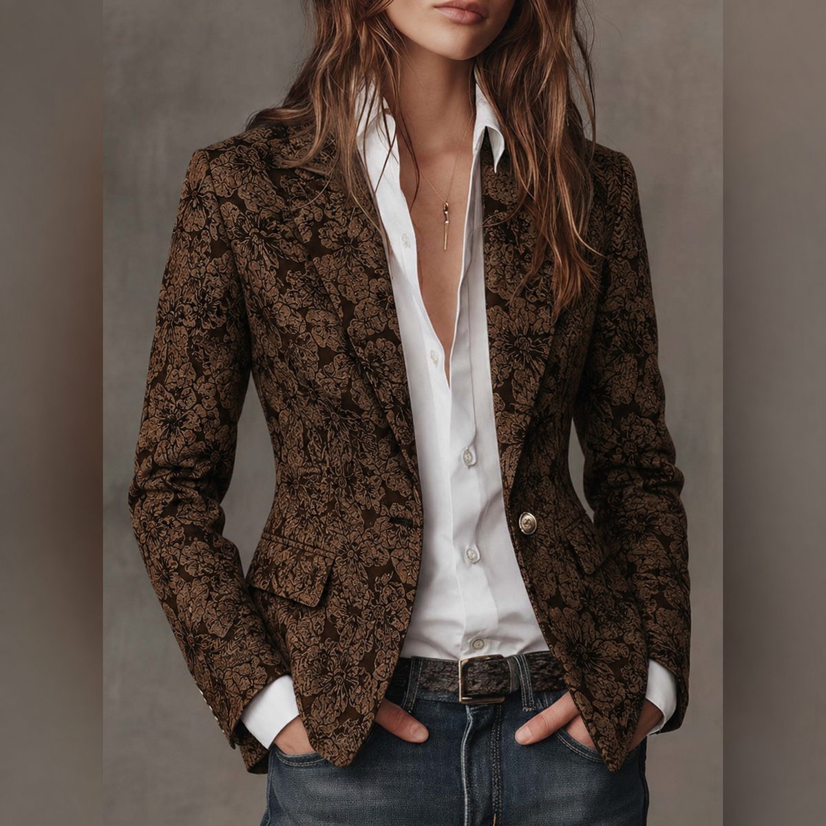 Róisín jacquard blazer