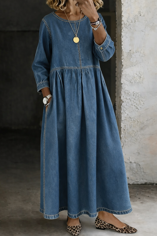 Saraid | The Vintage Denim Maxi Dress