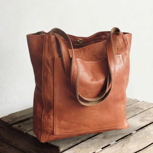 Lorena |  Leather Bag with pockets