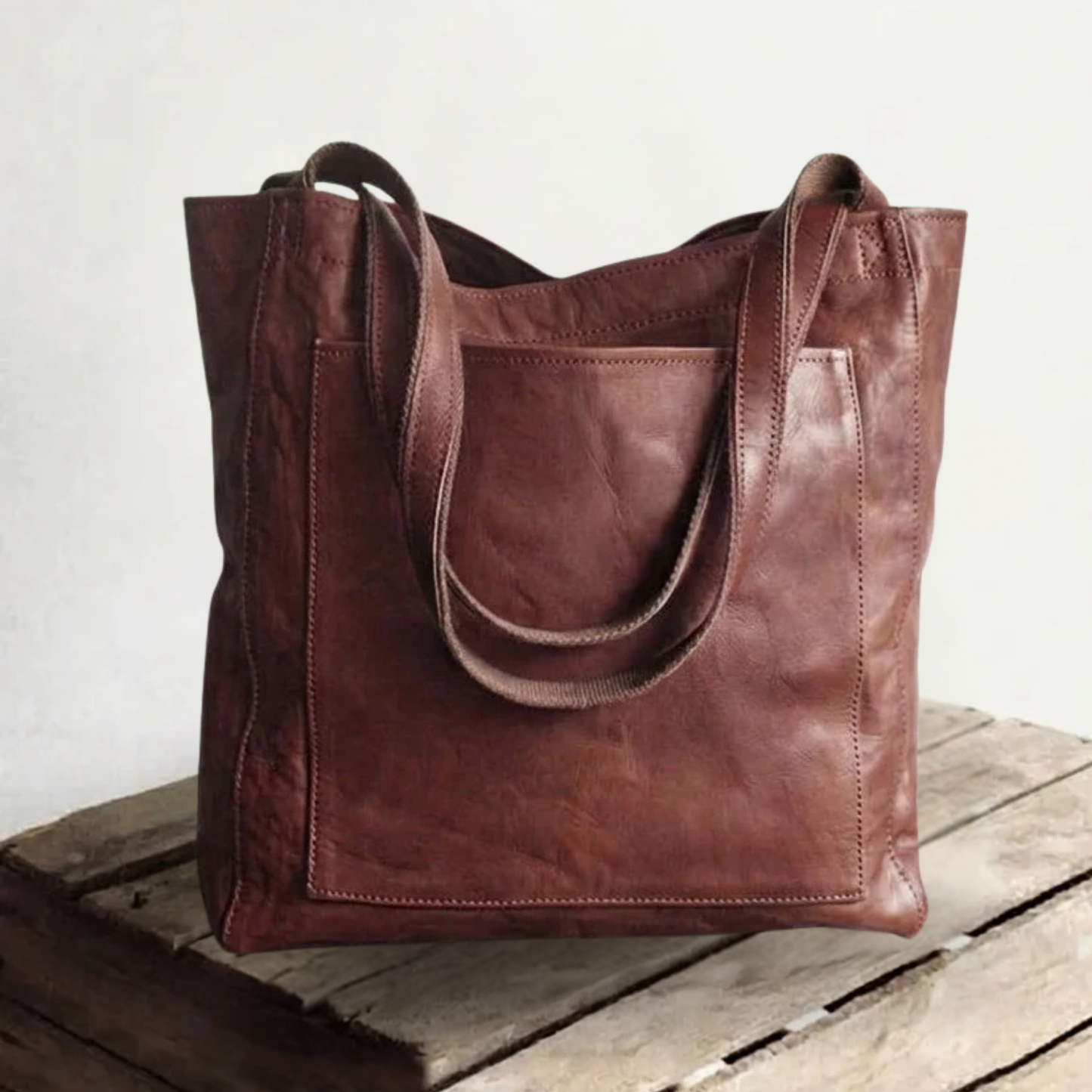 Lorena |  Leather Bag with pockets