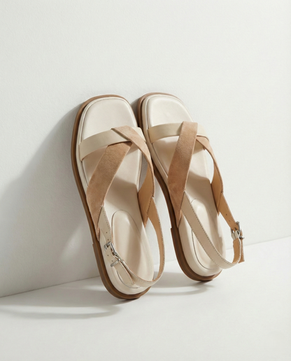 Valetta Cross-Strap Platform Sandal