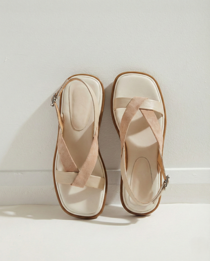 Valetta Cross-Strap Platform Sandal