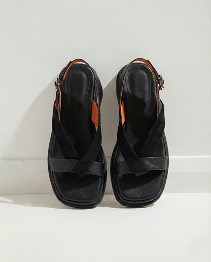 Valetta Cross-Strap Platform Sandal