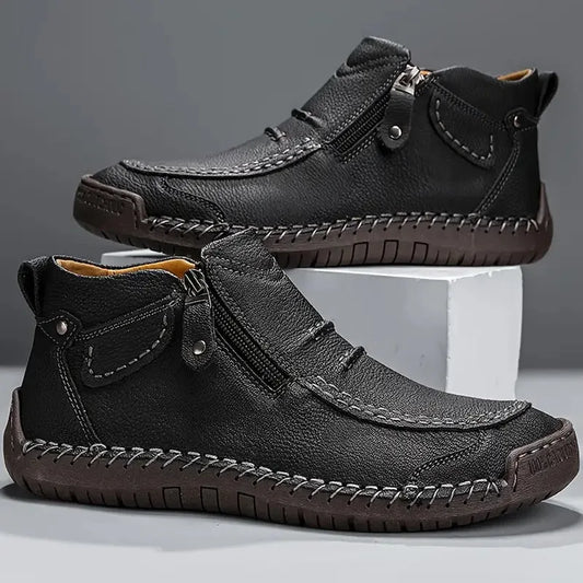 Kerry | The Leather Side-Zip Shoe