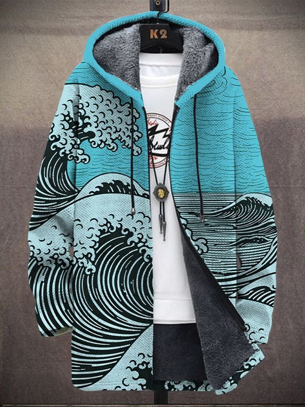 Margot | Hooded Artistic-Print Cardigan