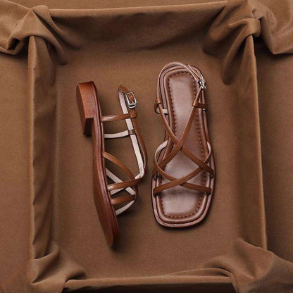 Vittoria Italian Leather Strap Sandals