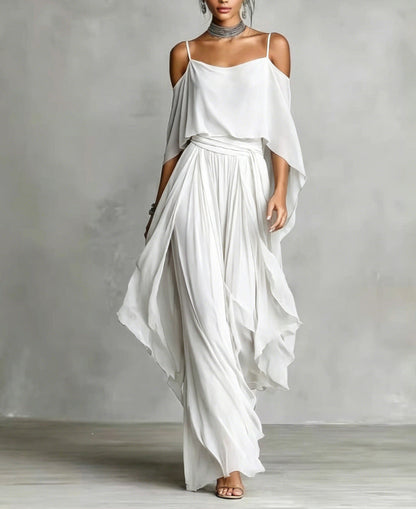 Caoimhe | The Chiffon Off-Shoulder Set