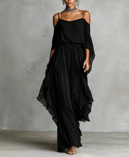 Caoimhe | The Chiffon Off-Shoulder Set