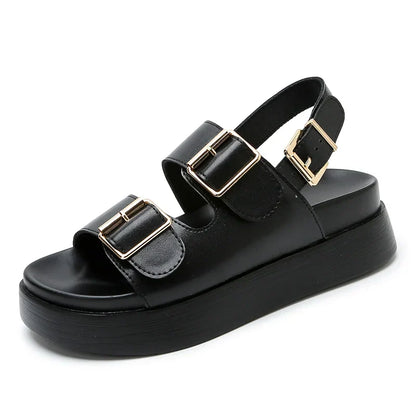 Italian Leather Platform Sandal