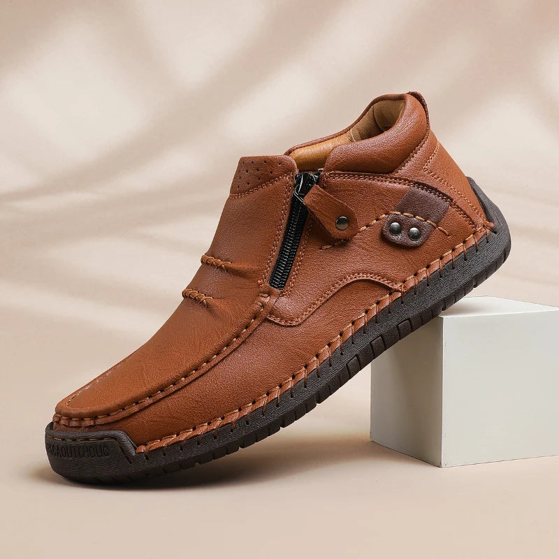 Fiachra | The Leather Zip Ankle Boot