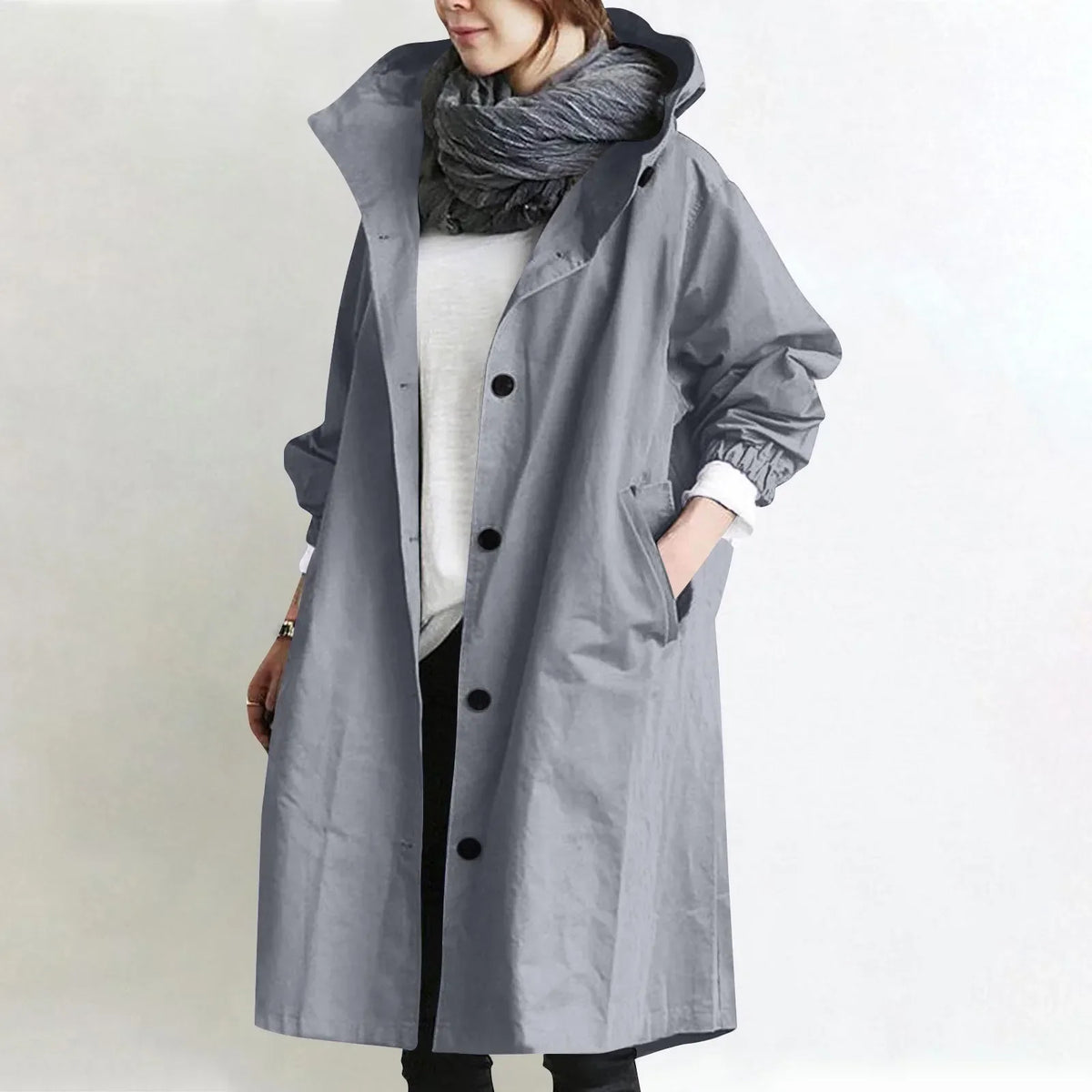 Aine | The Hooded Longline Trench Coat