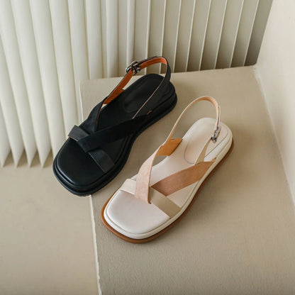 Valetta Cross-Strap Platform Sandal