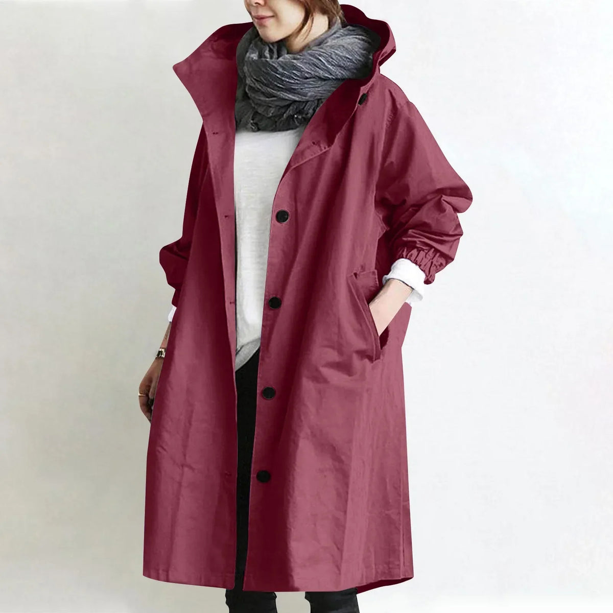 Aine | The Hooded Longline Trench Coat