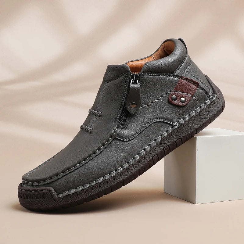 Fiachra | The Leather Zip Ankle Boot