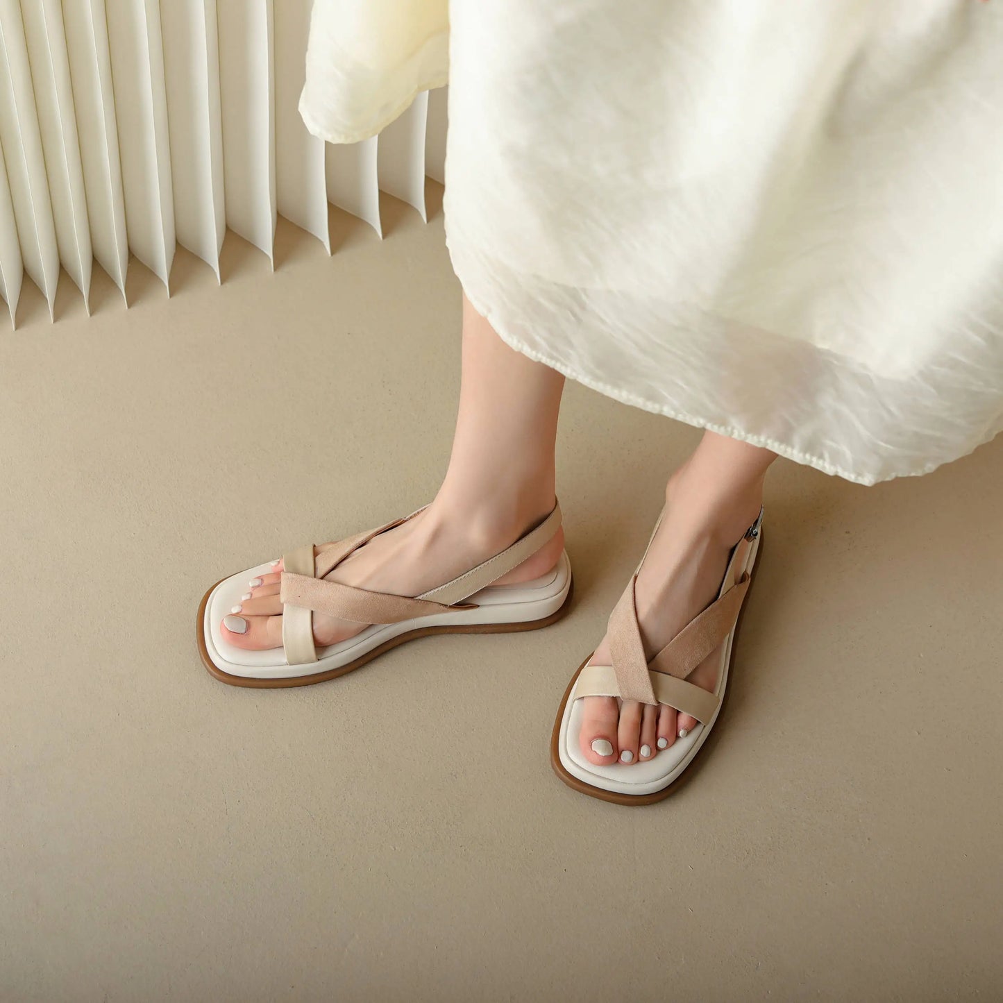 Valetta Cross-Strap Platform Sandal
