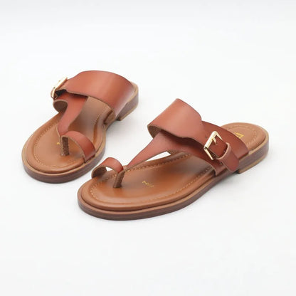Valencia Leather Buckle Sandal