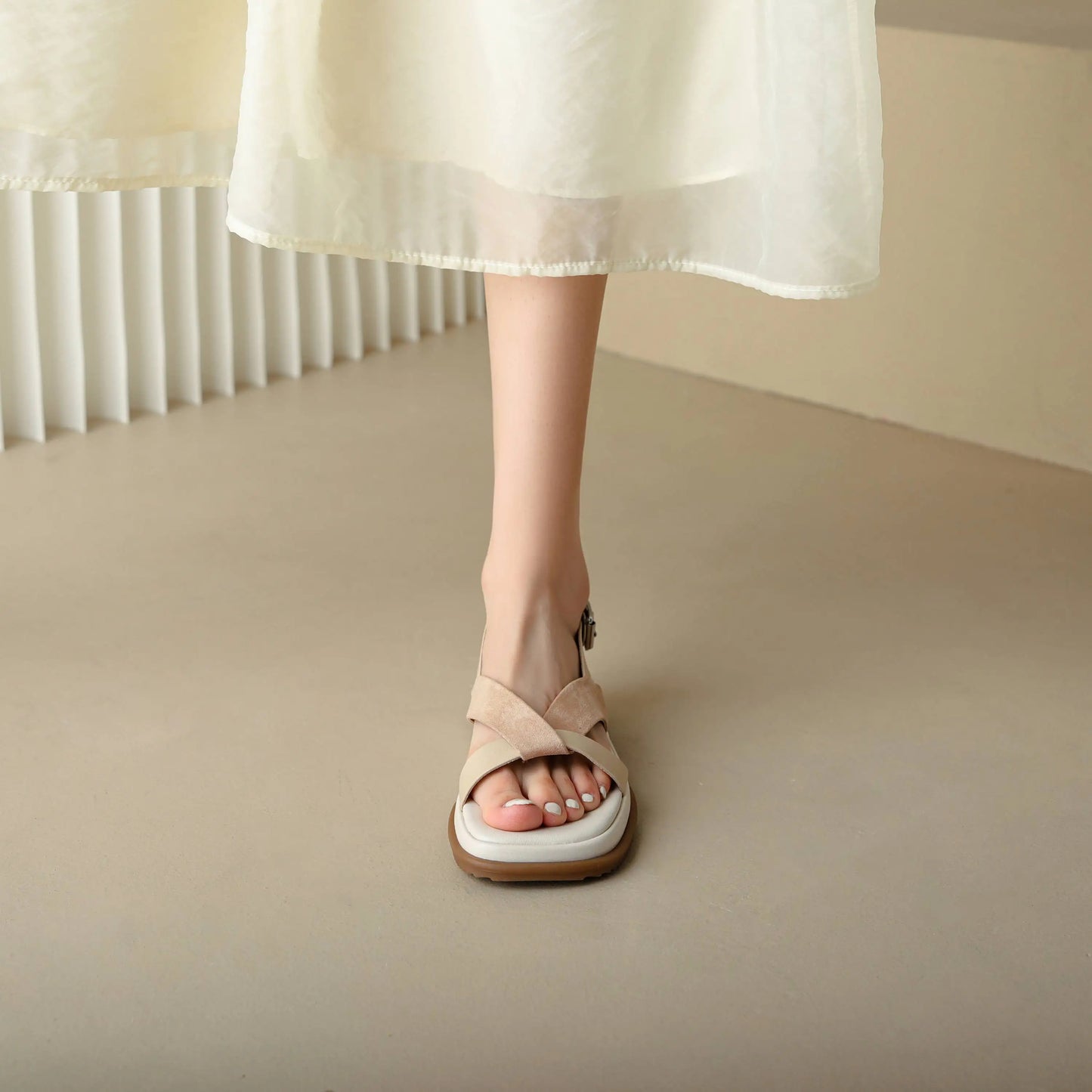Valetta Cross-Strap Platform Sandal