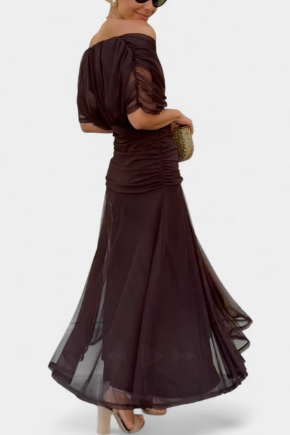 VIVIAN | LONG FLORAL V-NECK DRESS
