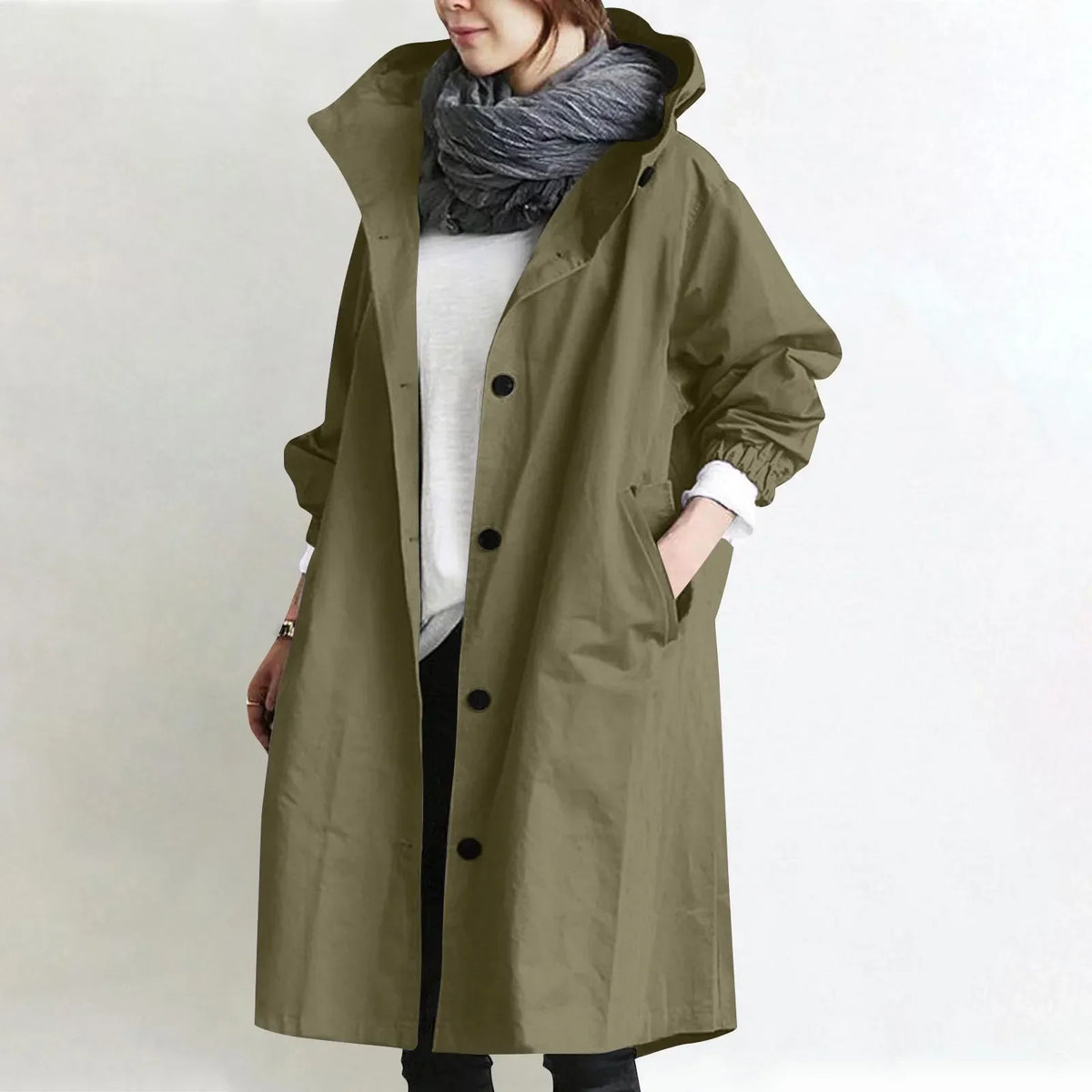Aine | The Hooded Longline Trench Coat
