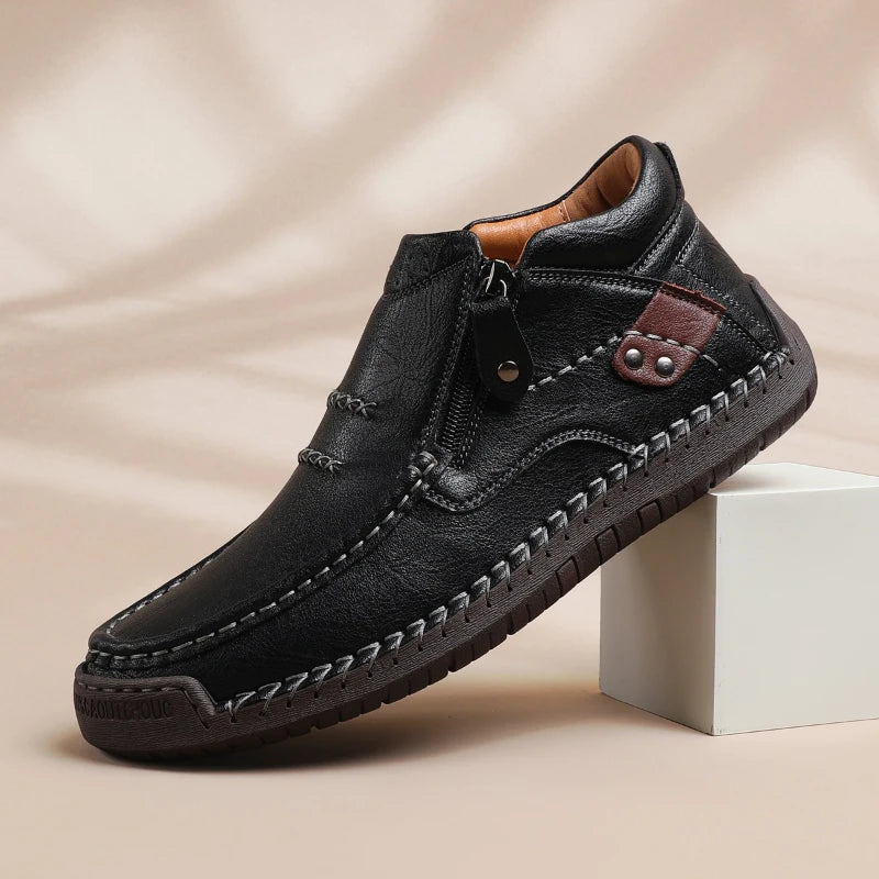 Fiachra | The Leather Zip Ankle Boot