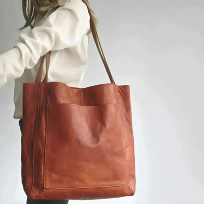 Lorena |  Leather Bag with pockets